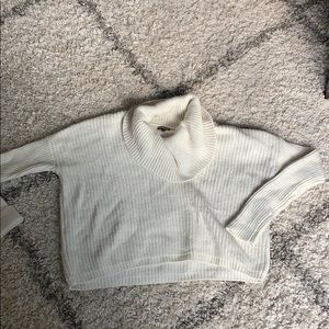 Express: White Cowlneck Sweater